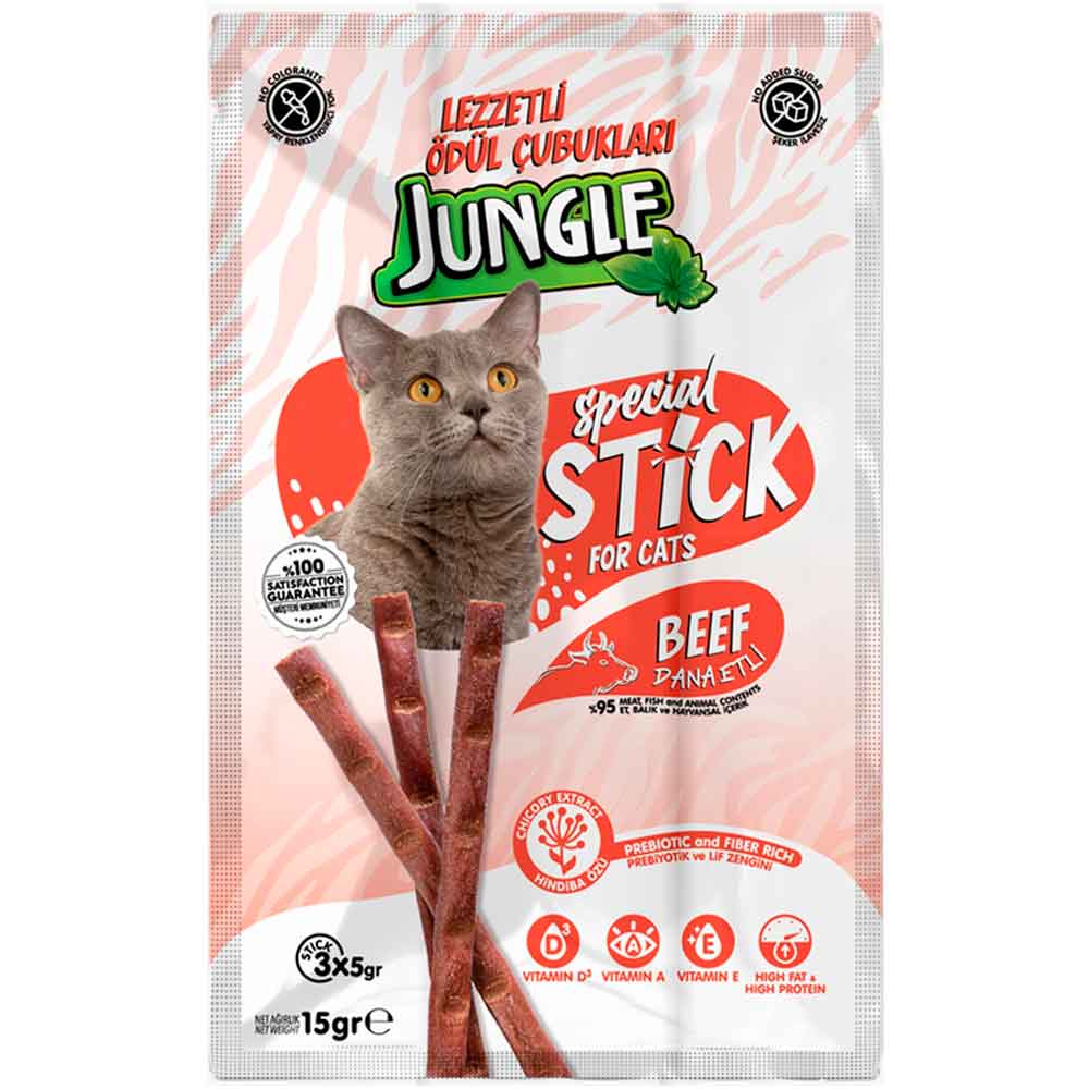 Jungle Kedi Stick Ödül Dana Etli 3x5 Gr